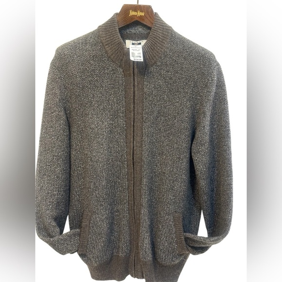 JOSEPH ABBOUD Men's Charcoal Gray Ribbed Sweater Full Zip Pockets SZ XXL NWT - Picture 7 of 15